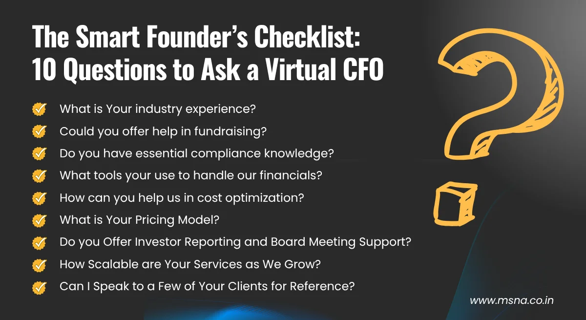 questions to ask a VCFO by founders | MSNA