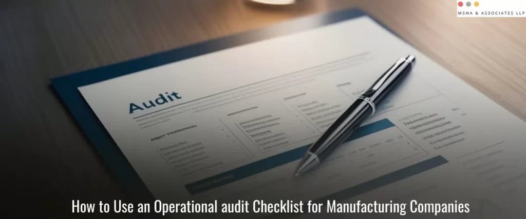 OPERATIONAL AUDIT CHECKLIST