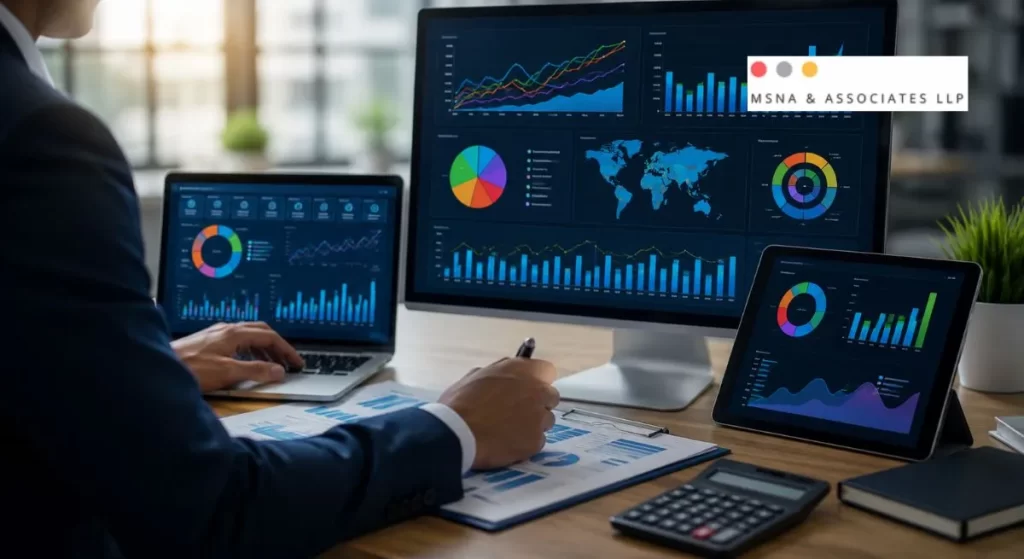 Virtual CFO for MIS monitoring financial performance, cash flow runway, predictive forecasting, and business analytics- MSNA ASSOCIATES