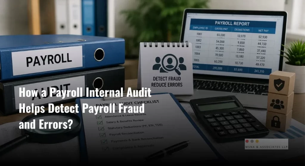 Payroll Internal Audit checklist with payroll records, financial reports, and compliance documents to detect payroll fraud and payroll errors - MSNA ASSOCIATES