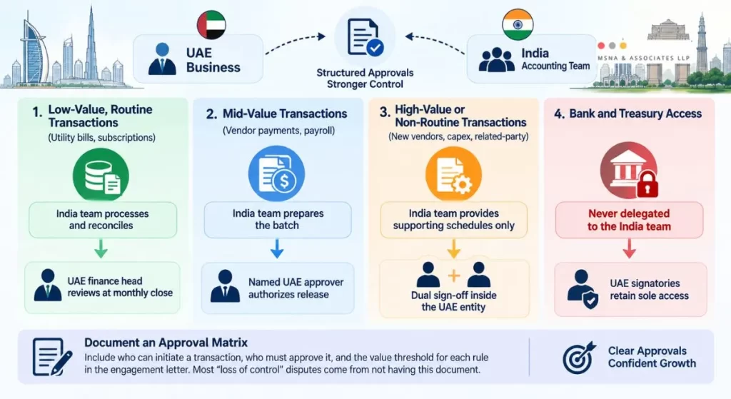 Approval workflow for financial control for UAE Business-MSNA ASSOCIATES