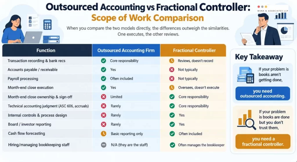 Outsourced Accounting vs Fractional Controller for US Businesses: Scope of Work Comparison-MSNA ASSOCIATES