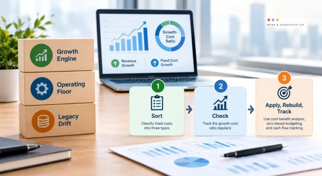 Virtual CFO for cost restructuring using growth-cost ratio and fixed cost analysis-MSNA ASSOCIATES