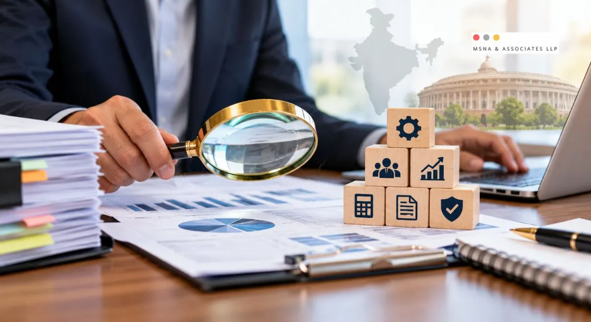 Scope for internal audit in India, showing financial document review, risk assessment, and compliance checks-MSNA ASSOCIATES