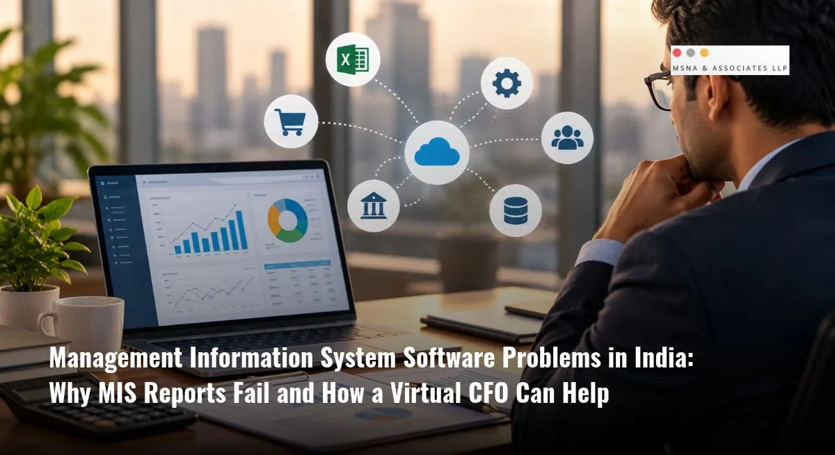 Management information system software dashboard showing financial reports, business analytics and connected data systems for decision-making-MSNA ASSOCIATES