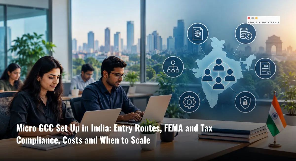 Micro GCC set up in India with a modern office, skilled professionals, and business compliance infrastructure-MSNA ASSOCIATES